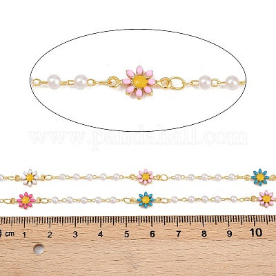 Латунные цепочки с цветочными звеньями CHC-A011-06G-1