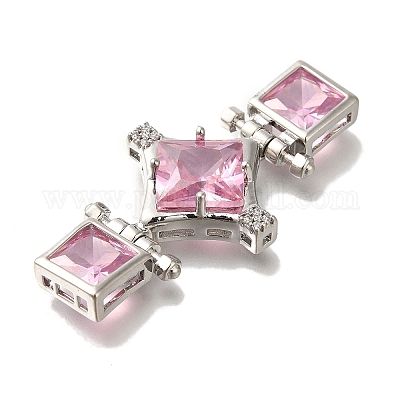 Реечное покрытие латунь микро паве кубический цирконий застежка KK-H485-37P-1