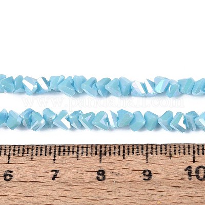 Гальванические непрозрачные стеклянные бусины GLAA-N022-4mm-18-1