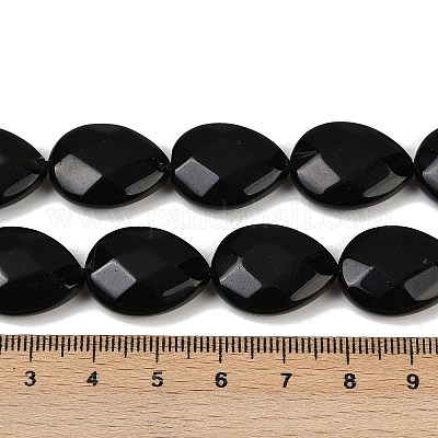 Натуральный черный обсидиан бисер пряди G-F795-A01-1