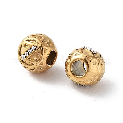 Ионное покрытие (ip) 304 нержавеющая сталь стразы европейские бусины STAS-A092-10Z-G-1