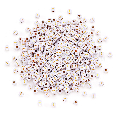 Непрозрачные акриловые бусины MACR-TAG0001-07I-1