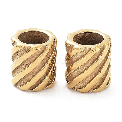 Ионное покрытие (IP) 304 нержавеющая сталь европейские бусины STAS-B011-07G-1