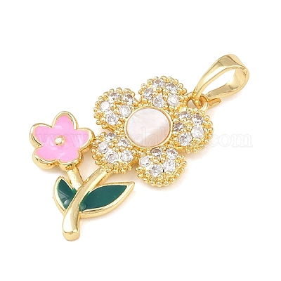 Латунные микро проложить кубического циркония подвески KK-H525-11G-1