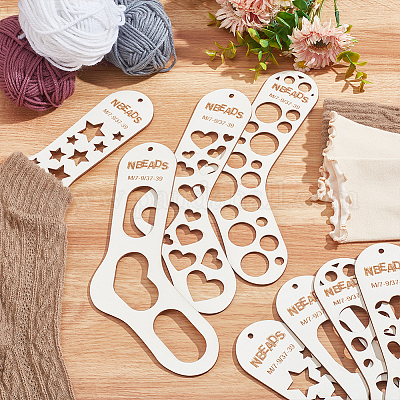 8 шт. 4 вида деревянных носков-блокираторов для вязания TOOL-NB0002-11-1