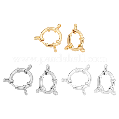 UNICRAFTALE 6pcs 3 Colors Spring Ring Clasps Stainless Steel Spring Ring Clasps Mixed Color Jewelry Clasp for DIY Jewelry Making STAS-UN0024-89-1