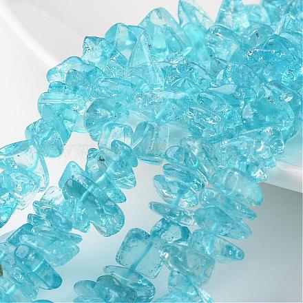 Chip Crackle Glass Bead Strands G-M350-02-1