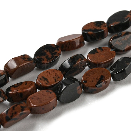 Natural Mahogany Obsidian Beads Strands G-M420-H08-03-1