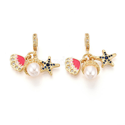 Латунные микропаве прозрачные подвески с фианитом X-KK-N271-05G-1