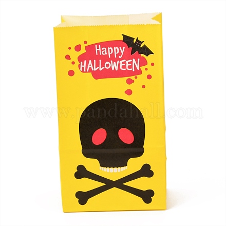 Хеллоуин тематические пакеты из крафт-бумаги CARB-H030-A04-1