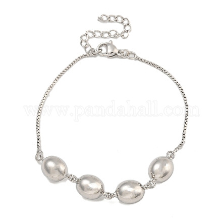 Стойка для покрытия яйцо латунные браслеты для женщин BJEW-B106-18P-1