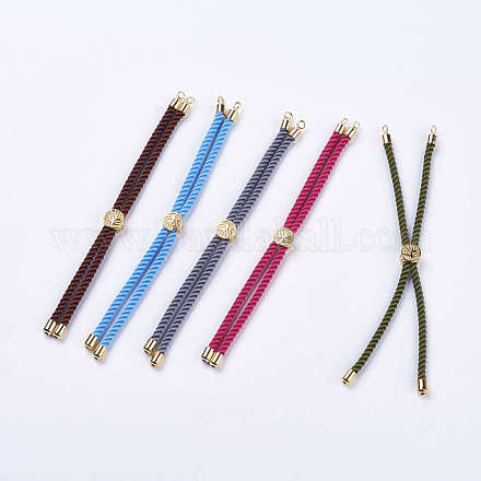 Nylon Twisted Cord Bracelet Making MAK-F018-G-RS-1