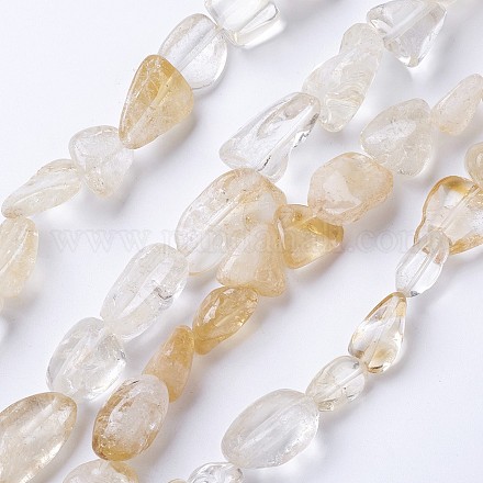 Chapelets de perles de citrine naturelle G-I198G-A-13-1