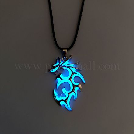 Люминесцентное ожерелье с подвеской в виде дракона LUMI-PW0001-024P-B-1