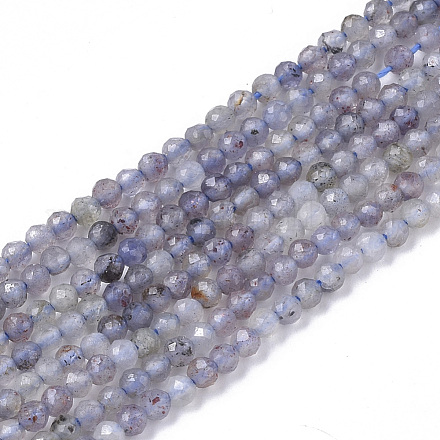 Perles tanzanite naturel brins X-G-S361-2mm-007-1