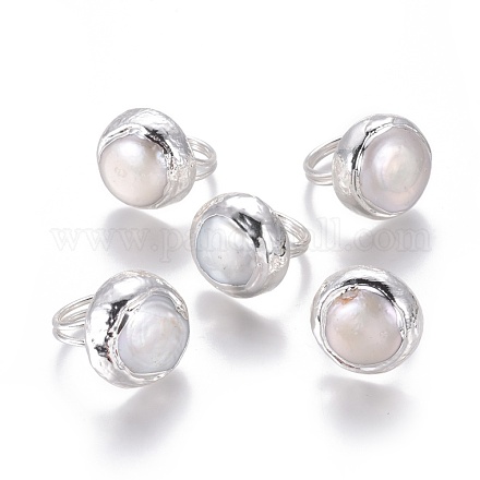 Anillos de perlas ajustables RJEW-K229-E02-1
