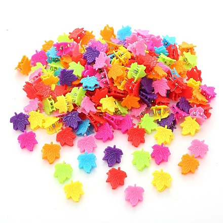 Cute Candy Colors Mini Plastic Claw Hair Clips OHAR-P021-09B-03-1