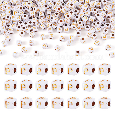 Непрозрачные акриловые бусины MACR-TAG0001-07P-1