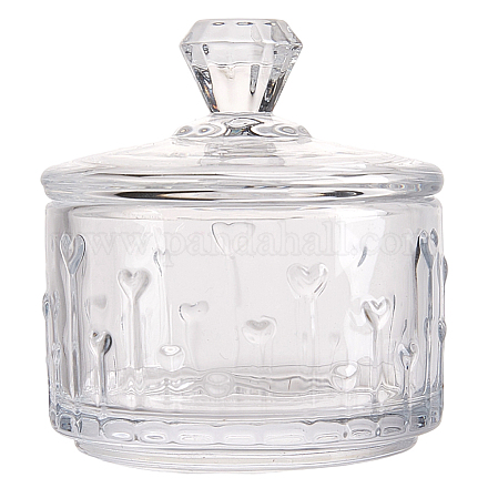 1шт стеклянная банка для конфет с крышкой AJEW-CN0005-13A-1