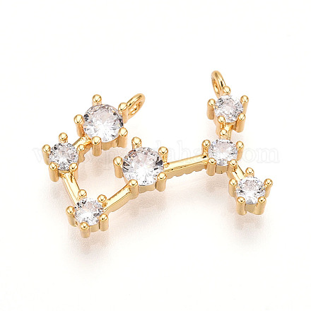 Латунные микро проложить кубического циркония подвески KK-N261-120J-G-1