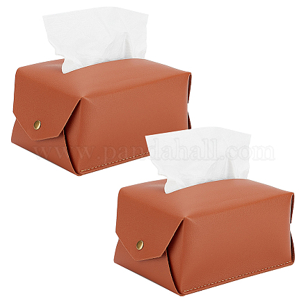 Foldable PVC Imitation Leather Tissue Storage Bags ABAG-WH0005-73D-1