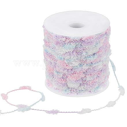 Кружевная отделка из полиэстера SRIB-WH0011-350A-1