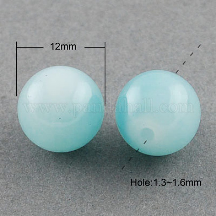 Chapelets de perles en verre imitation jade X-DGLA-S076-12mm-19-1