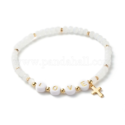 Perlas de vidrio estiran las pulseras BJEW-JB06577-02-1