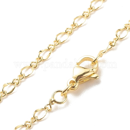 Figaro-Ketten-Halskette aus Messing für Frauen NJEW-P265-02A-G-1