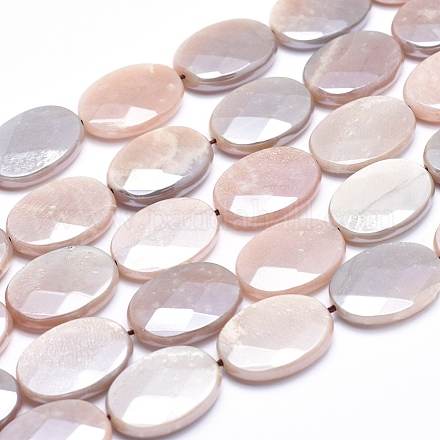 Electroplate Natural Sunstone Beads Strands G-K256-21C-1