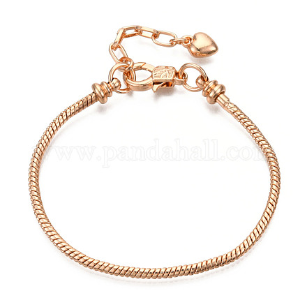 Brass European Style Bracelet Making MAK-R011-03KCG-1