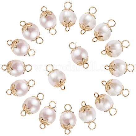 Nbeads 20 pz charms connettore perle di perle d'acqua dolce coltivate naturali FIND-NB0002-30-1