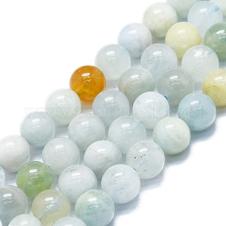 Chapelets de perles en aigue-marine naturelle G-K245-A15-04-1
