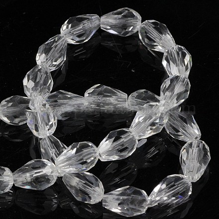 Прозрачные стеклянные бусины&nbsp;GLAA-WH0030-32C-14-1