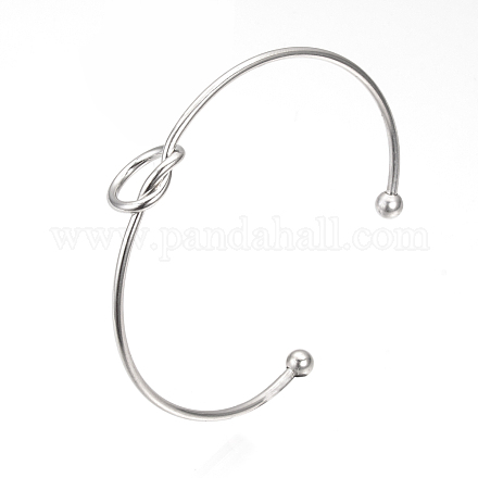 201 Stainless Steel Cuff Bangles Making STAS-S073-16-1