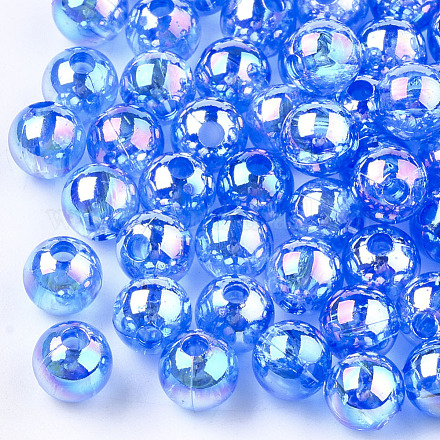 Perles en plastique transparentes OACR-S026-8mm-02-1