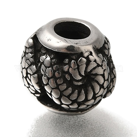 Европейские бусины из нержавеющей стали 304 STAS-D191-05B-AS-1