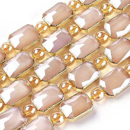 Chapelets de perles en verre opaques EGLA-P045-C03-1