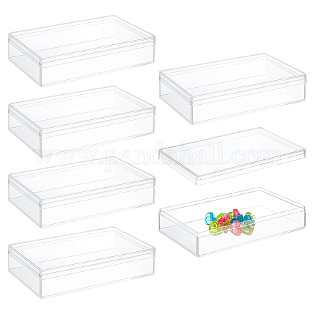 BENECREAT 6Pcs Acrylic Storage Boxes with Lids CON-WH0092-50-1