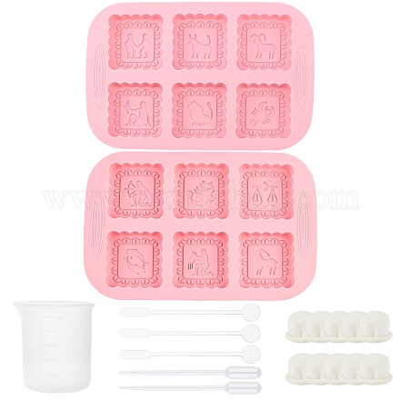 AHANDMAKER Soap Silicone Mold Kits DIY-PH0004-67-1