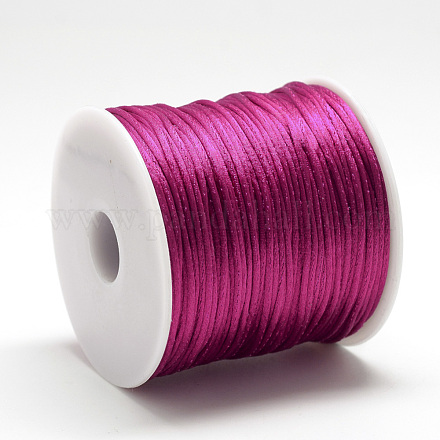 ナイロン糸  ラットテールサテンコード  赤ミディアム紫  1mm程度  約76.55ヤード（70m）/ロール NWIR-Q010A-129-1
