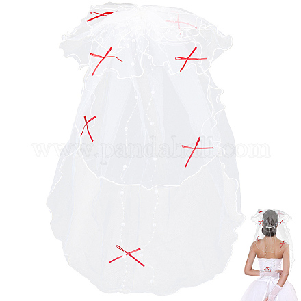 Органза абс жемчужная свадебная фата OHAR-WH20020-05A-1