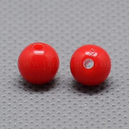 Solid Round Acrylic Beads X-MACR-I026-5mm-03-1