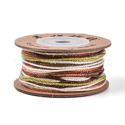 30 м окрашенный сегментный хлопковый шнур для макраме&nbsp;OCOR-T018-01B-1