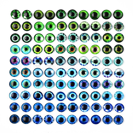 Зеркальные кабошоны GGLA-WH0034-08-1