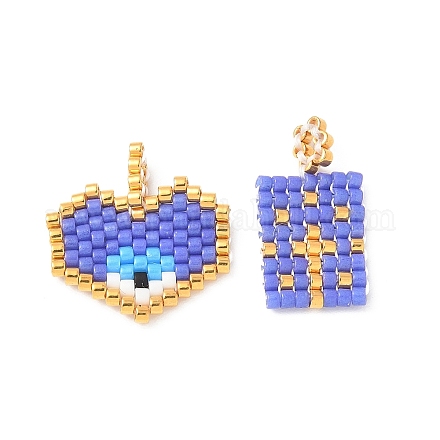 2 шт. стеклянный бисер ручной работы с узором для ткацкого станка Miyuki PALLOY-MZ00607-05-1