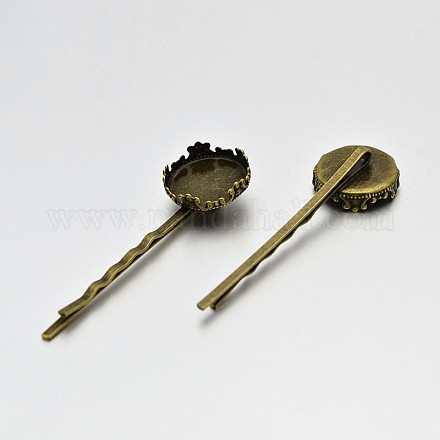 Accessoires de cheveux antique accessoires de bobby épingle à cheveux en fer MAK-J007-28AB-NF-1