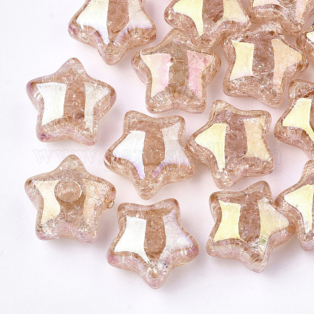 Transparent Crackle Acrylic Beads TACR-S148-03C-1