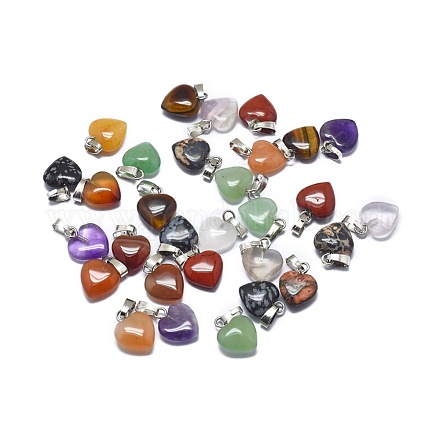 Natural & Synthetic Mixed Gemstone Charms G-F649-H-1