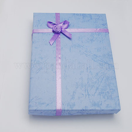 Cajas de cartón para joyería con flores (color de entrega aleatoria) y esponja en el interior. CBOX-R023-2-1